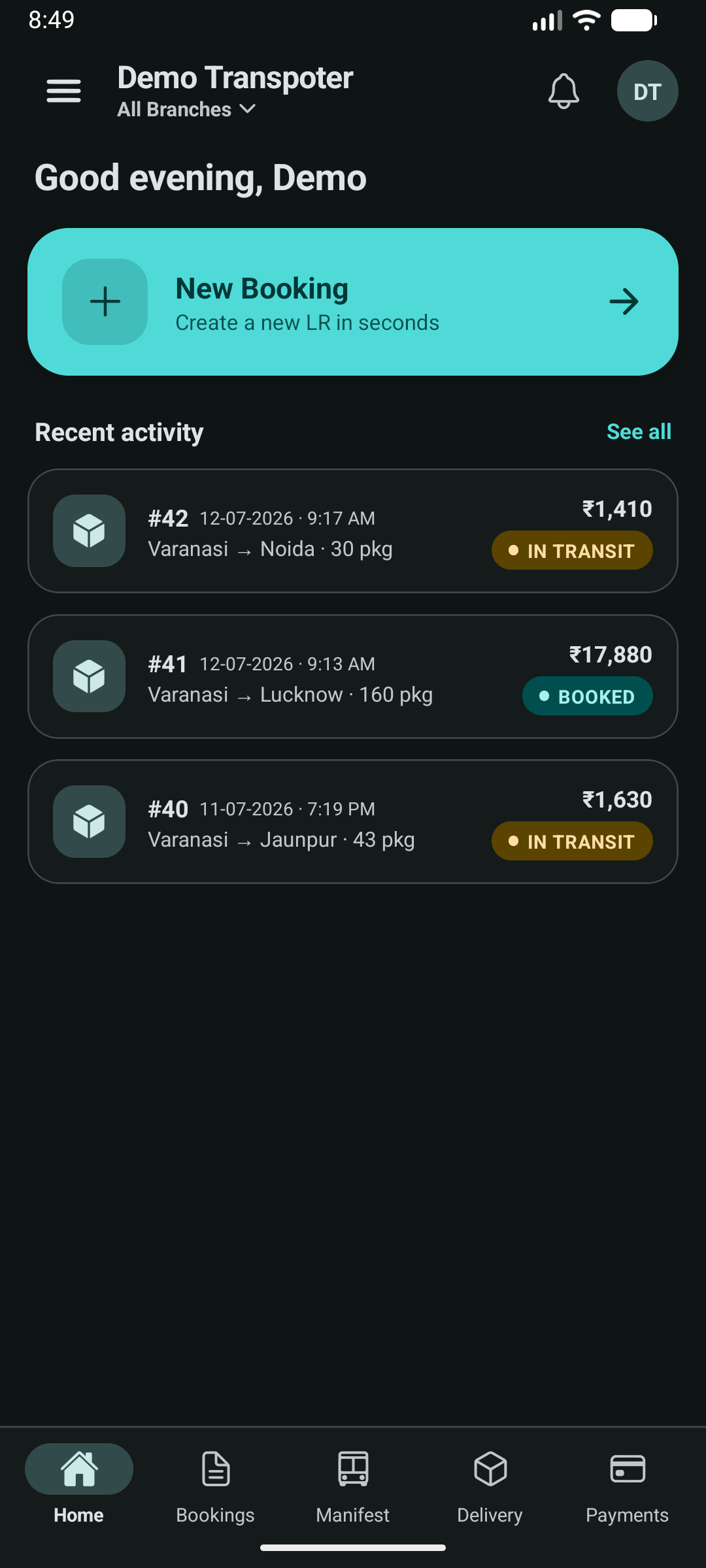Home Dashboard